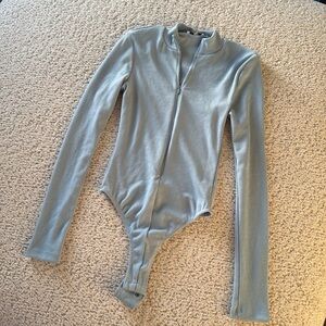 Light Blue Long Sleeve Bodysuit